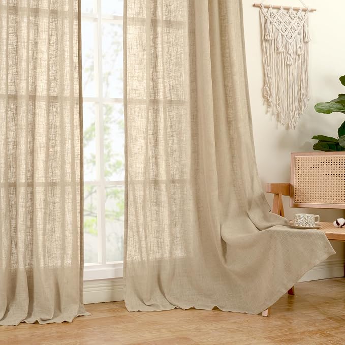 LAMIT Linen Curtains 84 Inches Long - Image 9