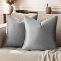GIGIZAZA 22x22 Velvet Pillow Covers Set of 2, Dark Grey Throw Pillows Modern by GIGIZAZAFocusingonhomedecoration