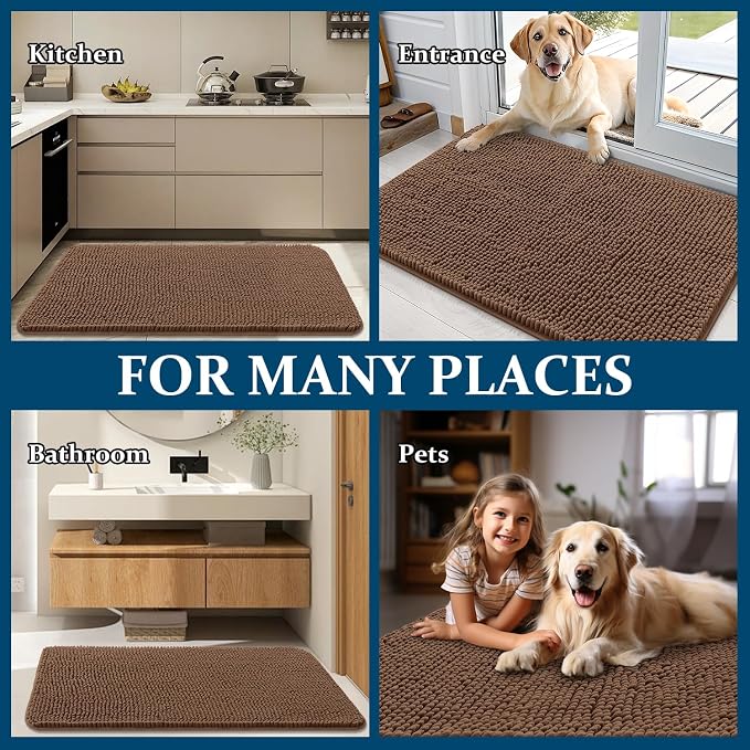 OLANLY Dog Door Mat for Muddy Paws 59x20, Absorbs Moisture and Dirt, Absorbent - Image 8