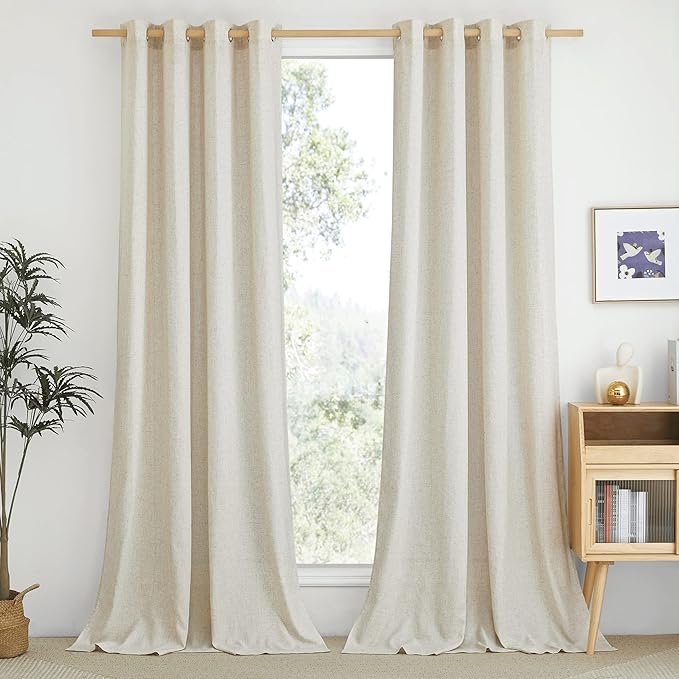 NICETOWN Textured Linen Sheer 108 inch Curtains by NICETOWN