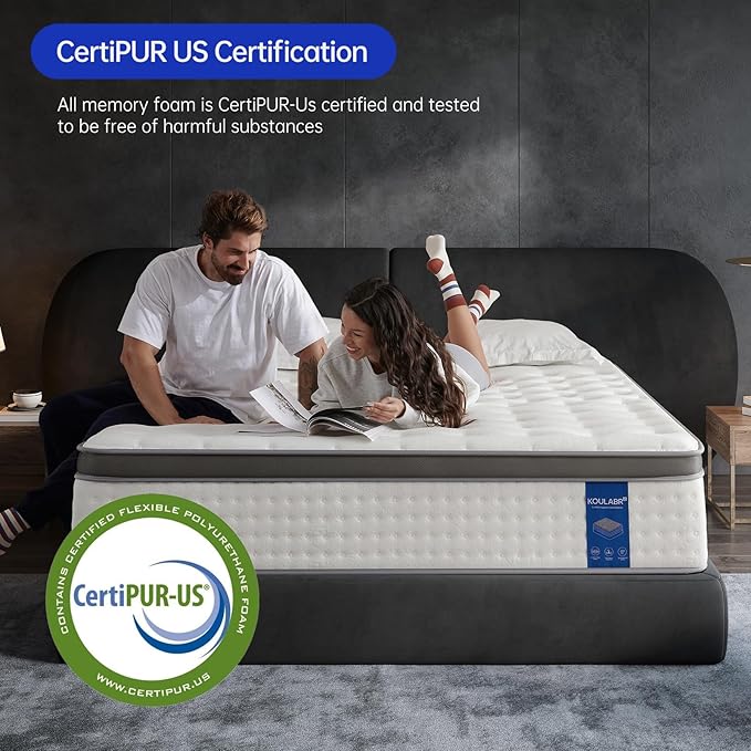 Queen Mattress,12 Inch Size Mattresses in a Box,Memory Foam Hybrid Mattress, Individual Pocket Spring for Motion Isolation &Zoned Support & Pressure Relief,Medium Firm (Queen, 12, Inches)