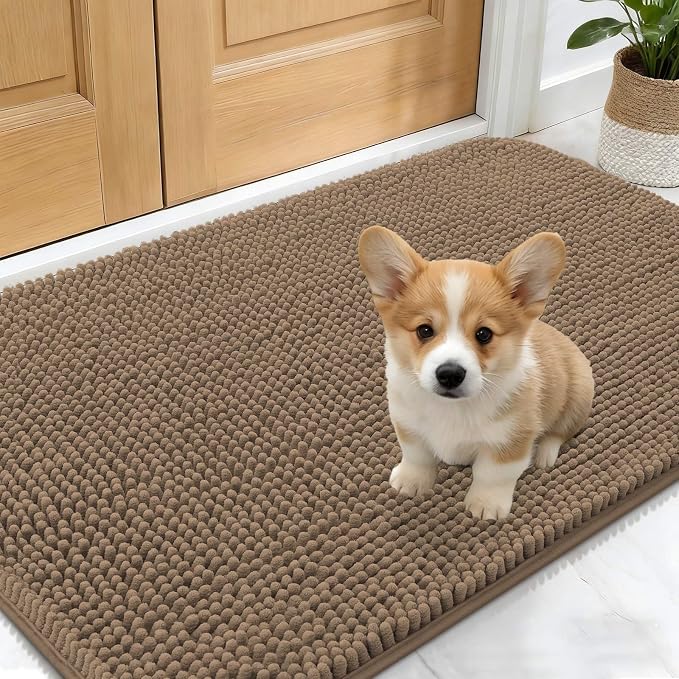 OLANLY Dog Door Mat for Muddy Paws 30x17, Absorbs Moisture and Dirt, Absorbent by OLANLY