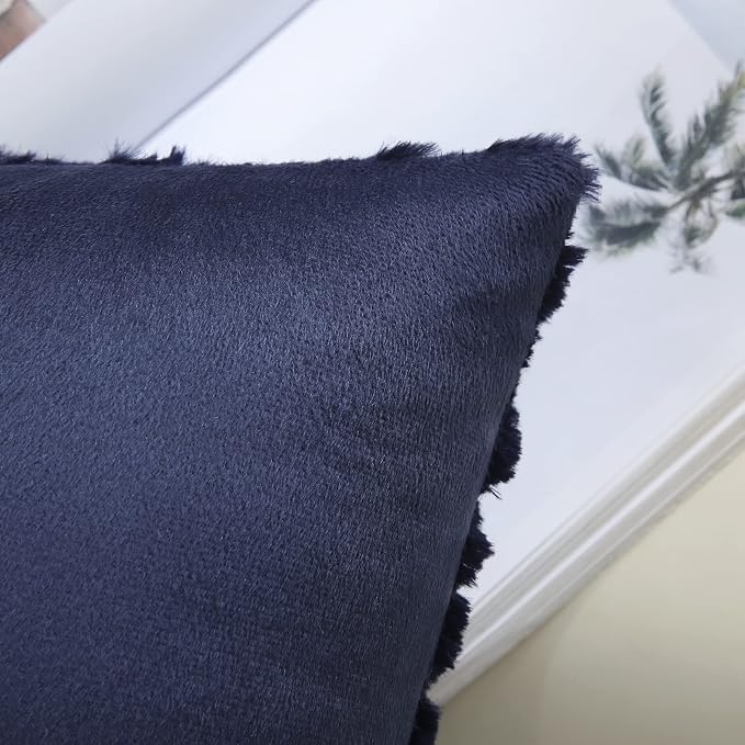 decorUhome Summer Throw Pillow Covers 20x20 Inch Set of 2, Soft Plush Faux Wool - Image 7