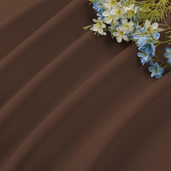 CUCRAF Brown Blackout Curtains 90 inch Length 2 Panels Set, Rod Pocket Room - Image 7