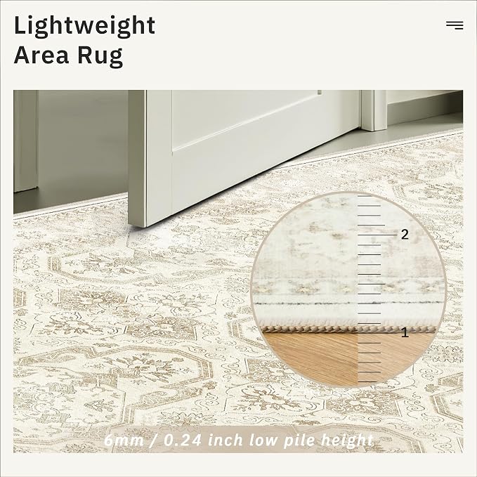 Area Rugs 5x7, Washable Rug, Stain Resistant 5x7 Area Rugs - Image 7