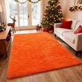 Orange Shag Area Rugs for Bedroom Living Room, 8X10 Ultra Soft Fluffy Area Rugs by Boshengya