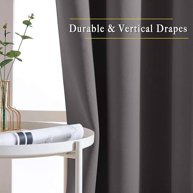 NICETOWN Blackout Room Divider Curtains 118 inches Long 2 Panels, Grommet - Image 5
