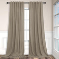 Pitalk Taupe Curtains 84 Inches Long by Pitalk