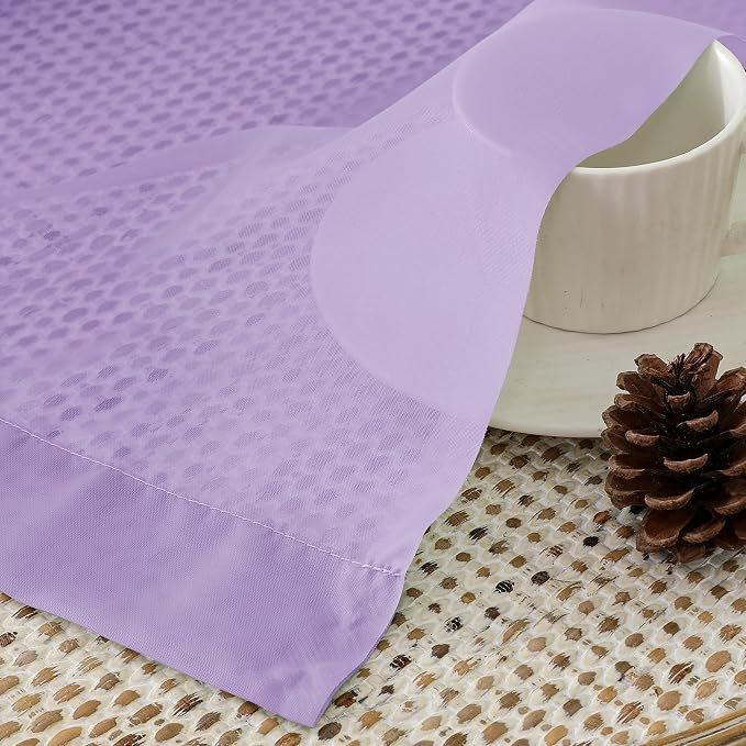 Aiyufeng Light Purple Sheer Curtain Panels Pair Sold 72 Inch Length, Light - Image 3
