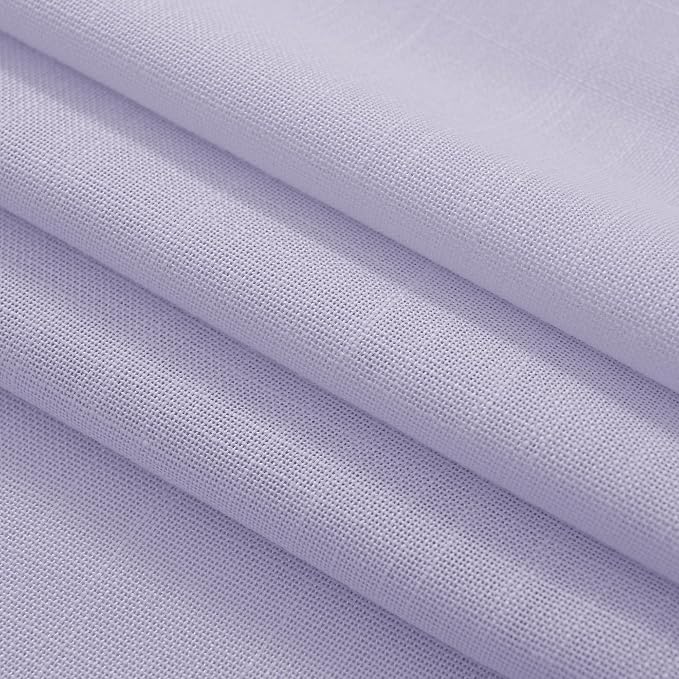 Lavender Back Tab Linen Curtains 102 Inches Length - Image 7