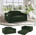 MeMoreCool Cozy Small-Space Convertible Loveseat to Guest Bed – Boneless Corduroy Floor Couch with High-Density Foam, Removable Washable Cover, No-Assembly Fold-Out Sofa