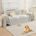 HAOMAIJIA Boho Sofa Covers Couch Covers for 3 Cushion Couch Sofa Pet Friendly Soft Thick Non Slip Couch Cover for Dogs Washable Sectional Couch Covers L Shape Furniture Protector (Grey, 71"x134")
