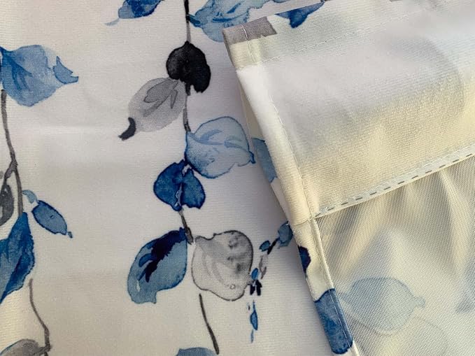 2 Pack Watercolor Blue Leaves Window Valance - Image 4