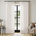 MIULEE Pinch Pleated Thick Linen Curtains 86 Inches Long 2 Panels Set by MIULEE