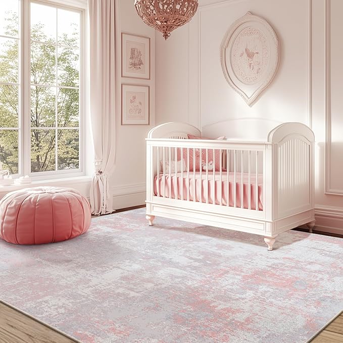 Washable Area Rugs 6'x8' Non-Slip Modern Abstract Soft - Image 2