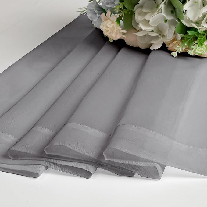 Chyhomenyc Sheer Valances for Windows 42W x 14L inches 2 Pack, Small Window - Image 6