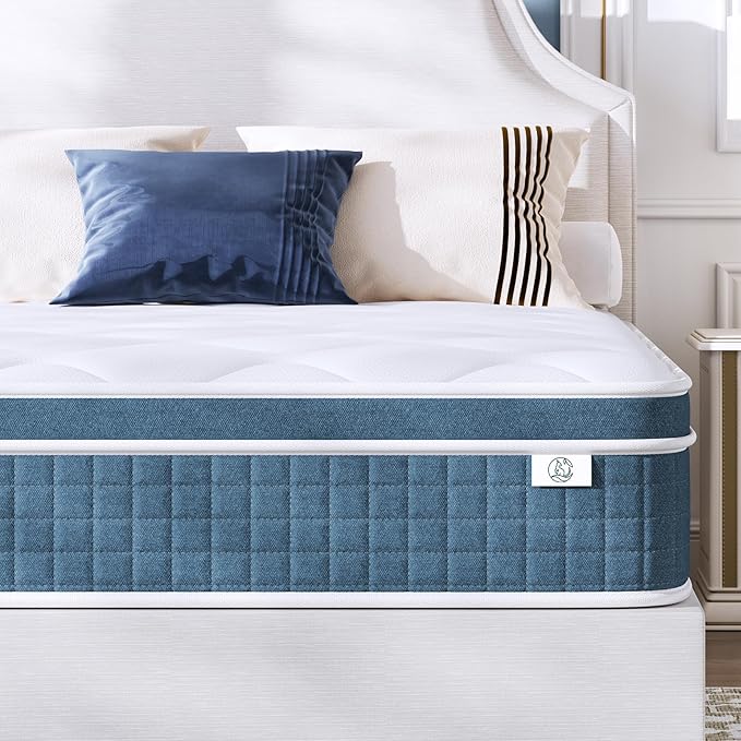 Twin XL Mattress, 10 Inch Hybrid Mattress Twin XL with Individual Pocket Springs and Pressure-Relieving Memory Foam, Breathable, Medium Firm Mattress in a Box 80"x39"x10"