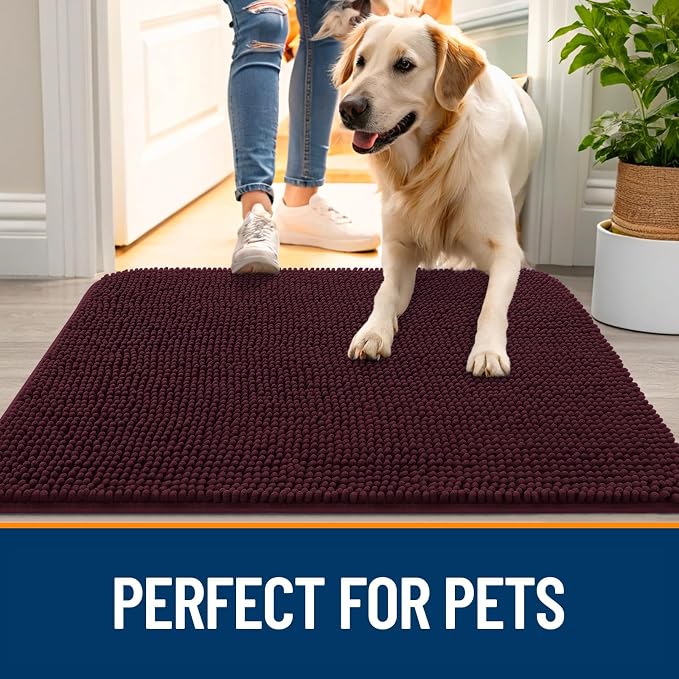 OLANLY Dog Door Mat for Muddy Paws 40x24, Absorbs Moisture and Dirt, Absorbent - Image 6