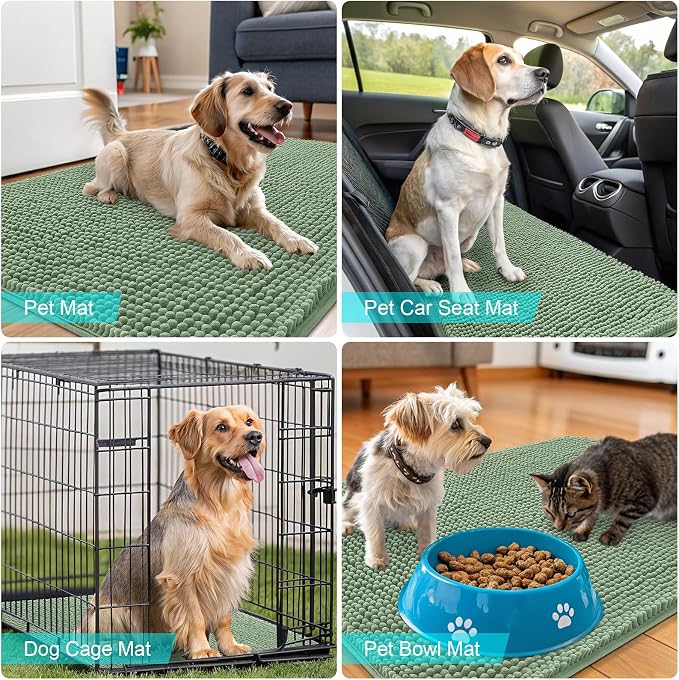OLANLY Dog Door Mat for Muddy Paws 45x27, Absorbs Moisture and Dirt, Absorbent - Image 7