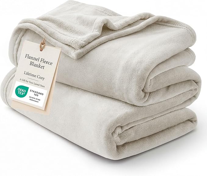 Bedsure Fleece Blanket Queen Blanket Linen by BEDSURE