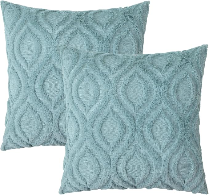 decorUhome Summer Throw Pillow Covers 26x26 Inch Set of 2, Soft Plush Faux Wool - Image 9