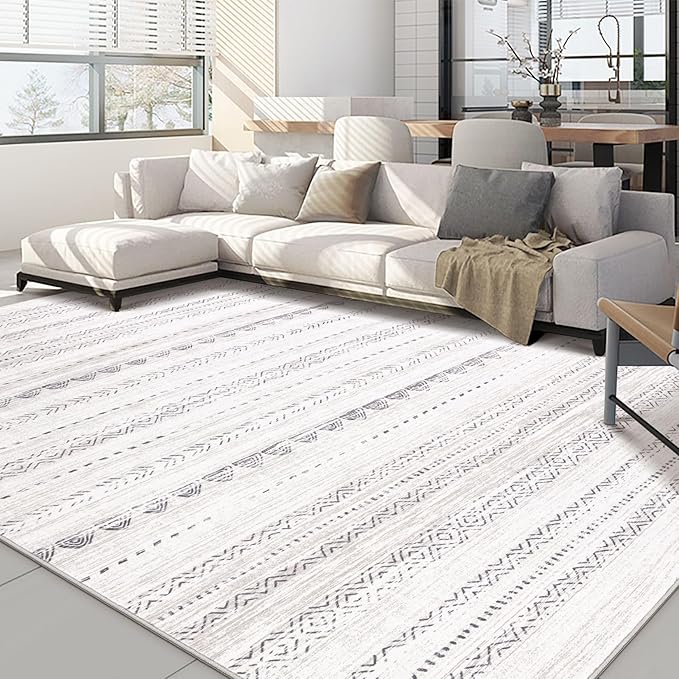 Nakagishi 10x14 Area Rugs Living Room: Washable Boho Large Neutral Modern Soft by NakagishiAreaRug