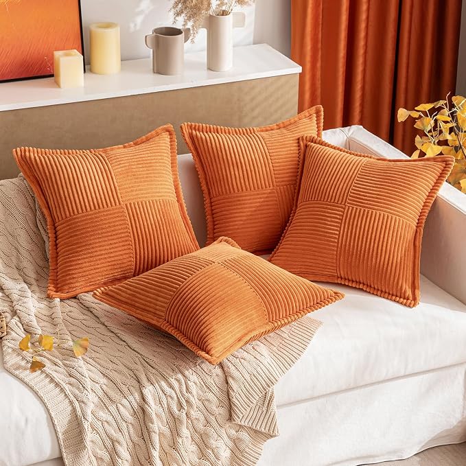 MIULEE Orange Decorative Throw Pillow Covers - Image 8