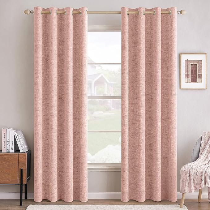 MIULEE Linen Curtains 100% Blackout by MIULEE