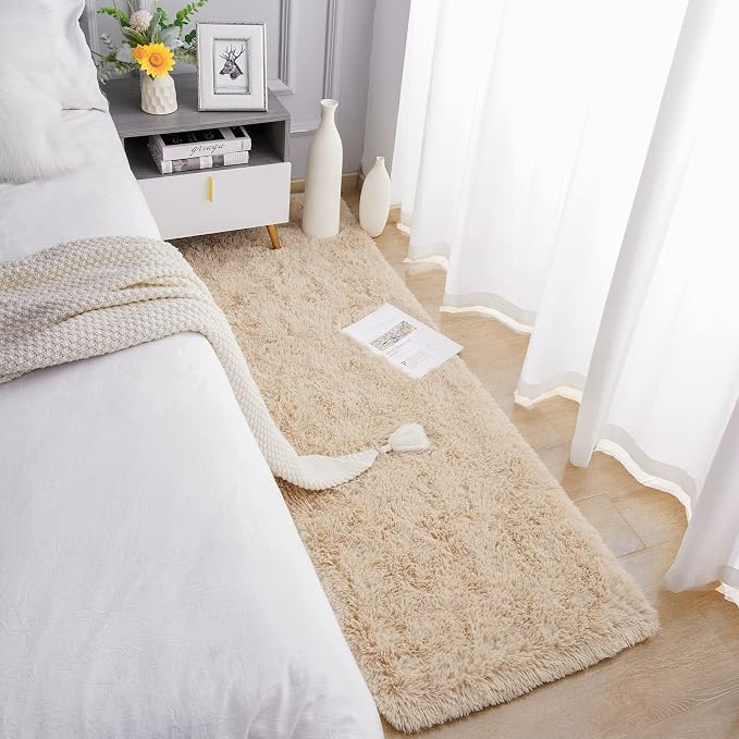 Chicrug Soft Runner Rugs for Bedroom Living Room Plush Fluffy Rug 3x8 Feet - Image 4