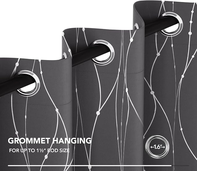 Deconovo Blackout Curtains, Thermal Insulated Noise‑Reducing Grommet Drapes - Image 7