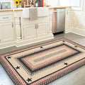 Homespice Primitive Star Gloucester Premium Jute Braided Hall Runner 22 x 72 Rectangular Black, Natural Jute Yarn Rustic, Country, Primitive, Farmhouse Style - 30 Day Risk Free Purchase