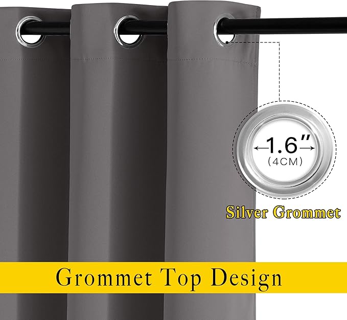 NICETOWN Bedroom Blackout Curtains Panels - Image 2