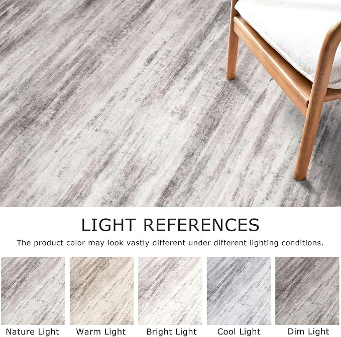 KOZYFLY Modern Abstract Hallway Runner, 2x10 Washable Rug Non-Slip Soft Striped - Image 4
