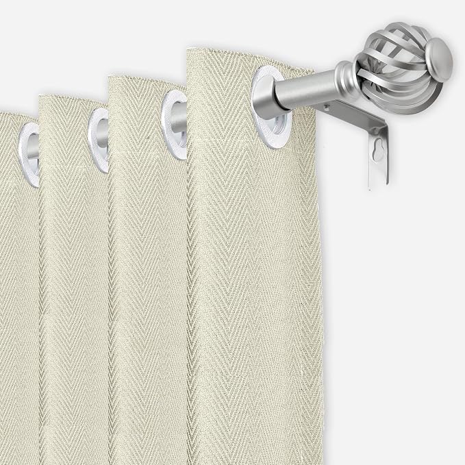 Luvenia Silver Decorative Curtain Rods, 28 to 48 Inch, Small Curtain Rod - Image 2