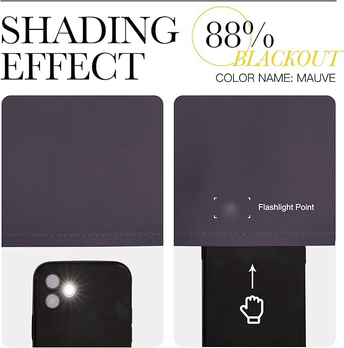 NICETOWN Blackout Window Curtains 70" L, 2 Panels, 34 inch, Grommet Top Room - Image 4