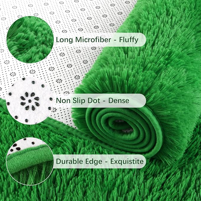 Chicrug Soft Area Rug for Bedroom Living Room Plush Fluffy Rug 4x6 Feet - Image 3