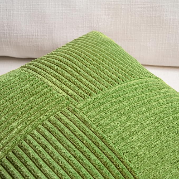 Fancy Homi Set of 2 Lime Green Lumbar Decorative Throw Pillow Covers 14x22 Inch - Image 3