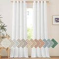 NICETOWN White Linen Curtains 108 inches Long by NICETOWN