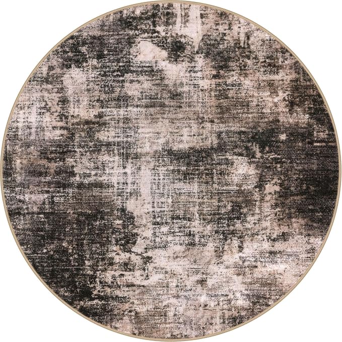IOHOUZE Round Area Rug 3 Ft Circle Entryway Rugs Round Washable Door Mat Indoor - Image 8