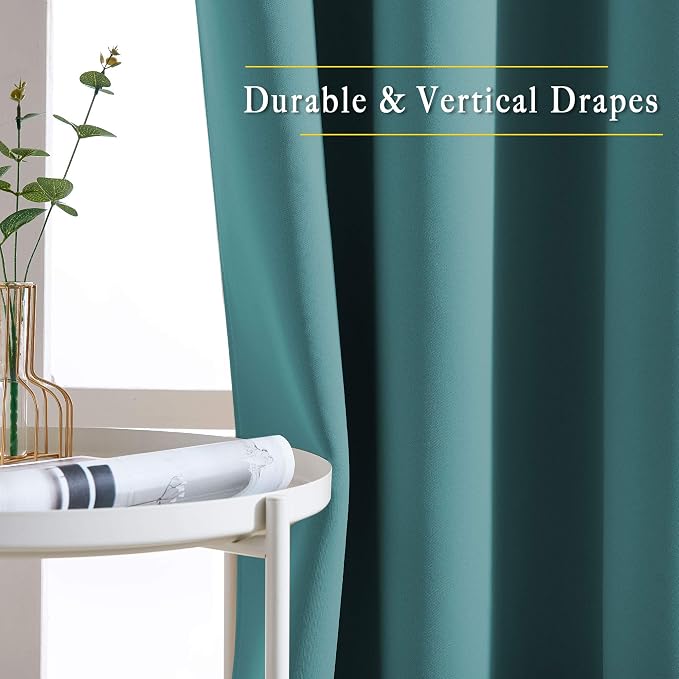 NICETOWN Sea Teal Blackout Curtains - Image 5