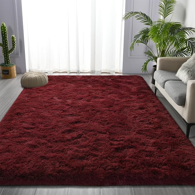 Deerhoo Large Shag Area Rugs 6 x 9, Plush Fuzzy Rugs - Image 3