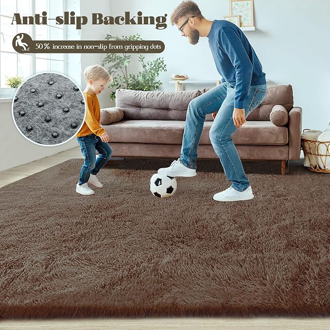 6x9 Area Rug for Living Room: Fluffy Shag Soft Washable Rugs Large Fuzzy Plush - Image 7