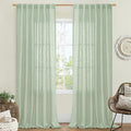 LAMIT Linen Curtains for Living Room 84 inch Length 2 Panels, Light Filtering by LAMIT
