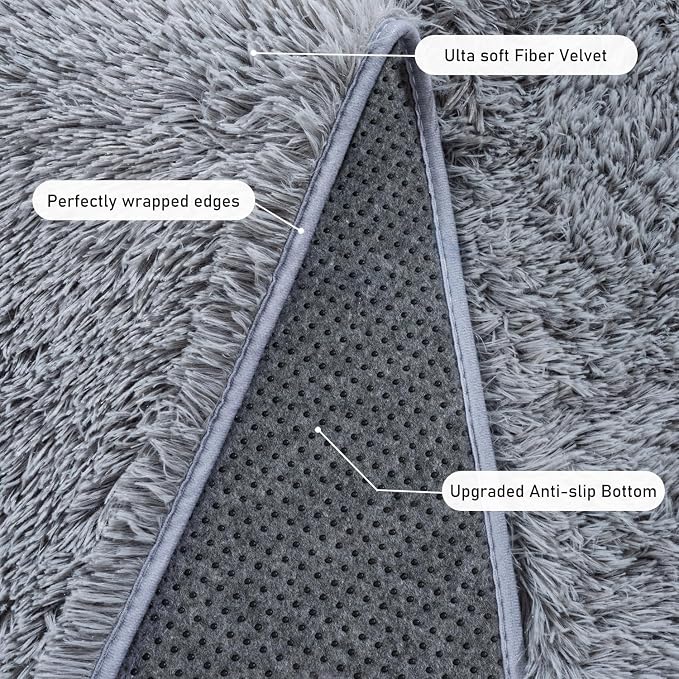 Rugs for Bedroom 4x6, Soft Shaggy Modern Shag Area Rug for Living Room - Image 5