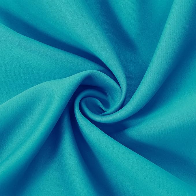 LEMOMO Teal Thermal Blackout Curtains/52 x 54 Inch/Set of 2 Panels Room - Image 5