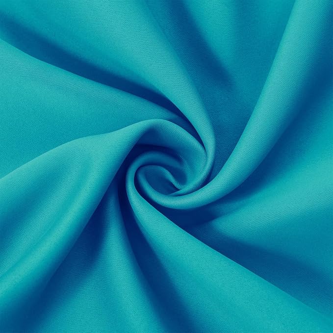 LEMOMO Teal/Turquoise Blackout Curtains/42 x 63 Inch Length Kids Curtains/Set - Image 5