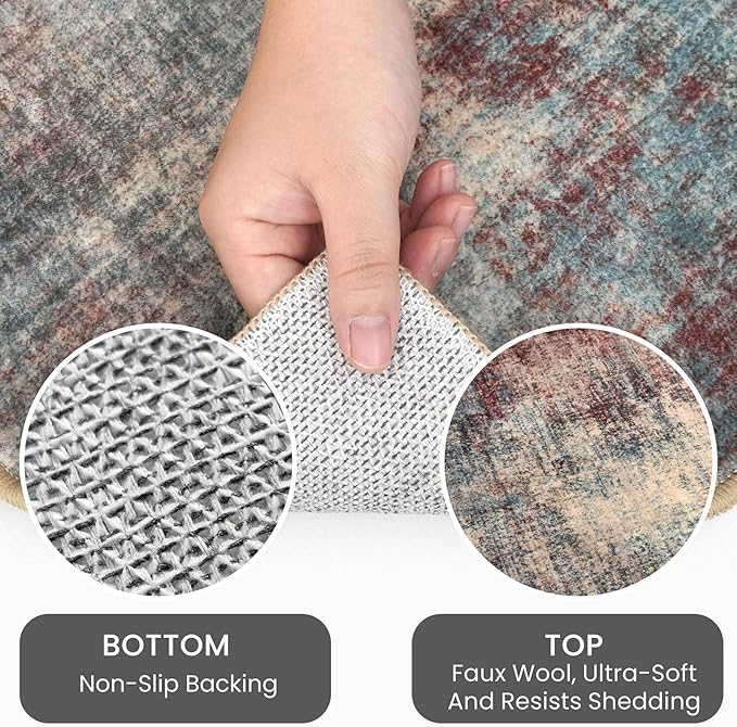 IOHOUZE Abstract Runner Rug 3x18 Ft Washable Runners - Image 4