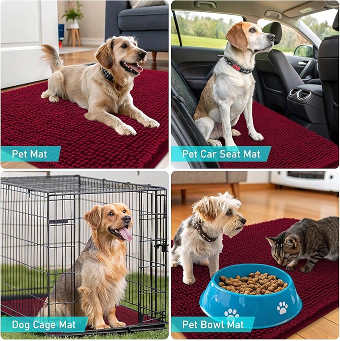 OLANLY Dog Door Mat for Muddy Paws 70x24, Absorbs Moisture and Dirt, Absorbent - Image 7