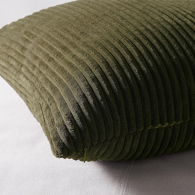 Topfinel Christmas Decorative Throw Pillow Covers Green Series, Winter Fluffy - Image 2