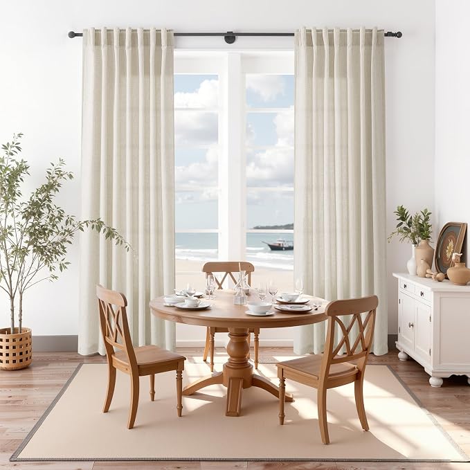 Nanspring Vanilla Linen Curtains - Image 8